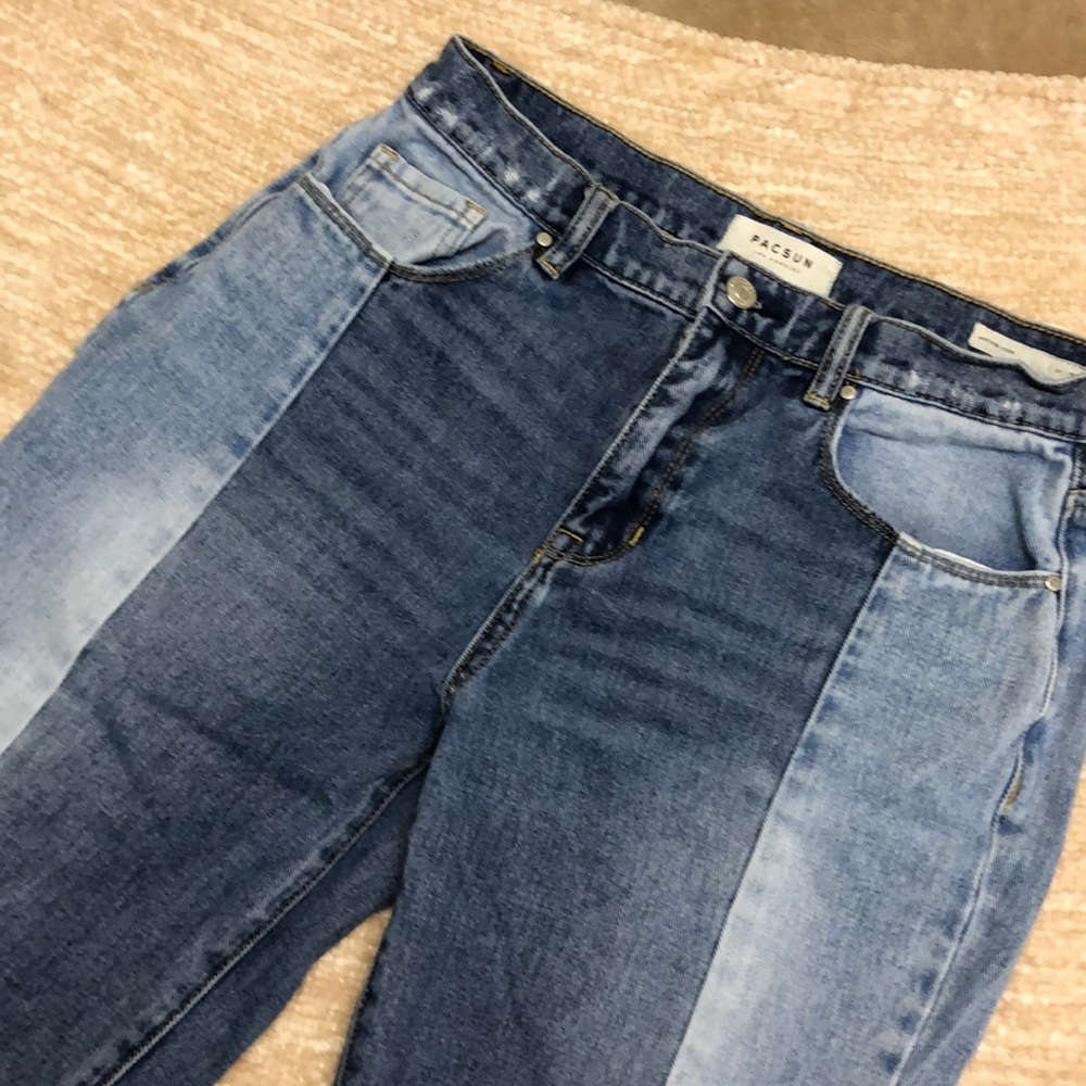Pac Sun Split Color Jeans